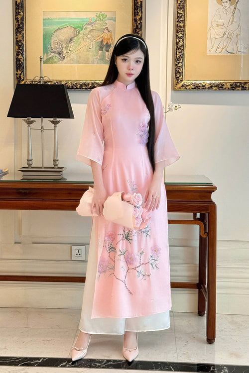 Pink Modern Ao Dai Women | Ao Dai Dress