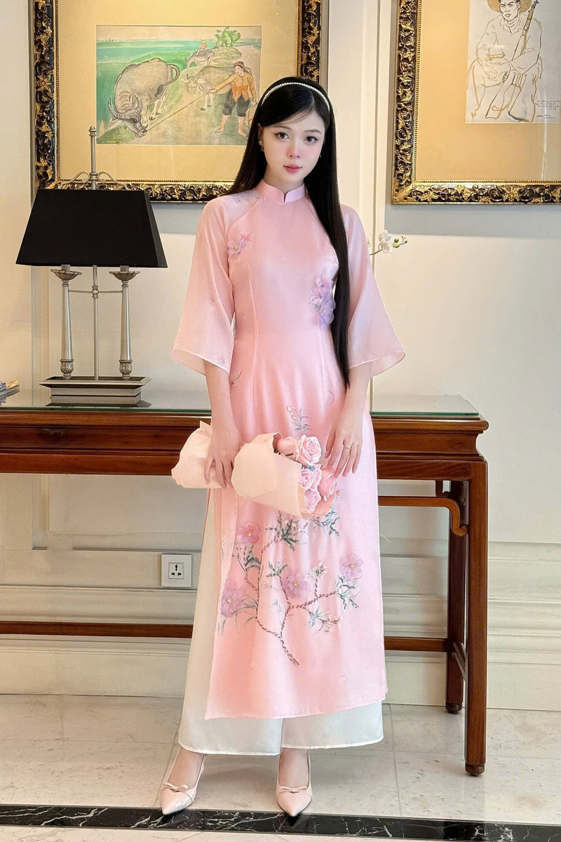 pink traditional dress Pink Organza Indian Dress, Embroidered Pakistani Nikkah Outfit