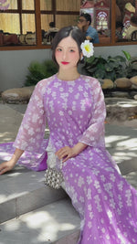 Lavender Bloom Ao Dai  | Áo Dài Hương Giang | Modern Ao Dai E25