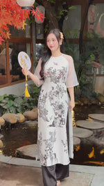 Forest Melody Modern Vietnamese Ao Dai Set | Áo Dài Cách Tân A32