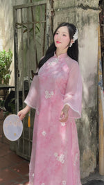 Pink Modern Vietnamese Ao Dai | Áo Dài Hồng Duyên Cách Tân