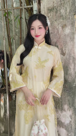 Golden Phoenix Modern Vietnamese Ao Dai | Áo Dài Cách Tân