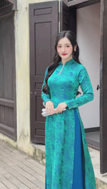 Áo Dài Gấm Set | Vietnamese Traditional Ao Dai For Women | Áo Dài Truyền Thống H30