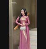 Glamorous Shine Ao Dai Set | Áo Dài Ánh Kim E1