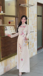 Yellow Floral Embroidery with Hand-Beaded Crystals (Top Only, No Pants) A47