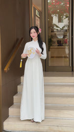 Pure Elegance Traditional Vietnamese Ao Dai Set | Áo Dai Trang