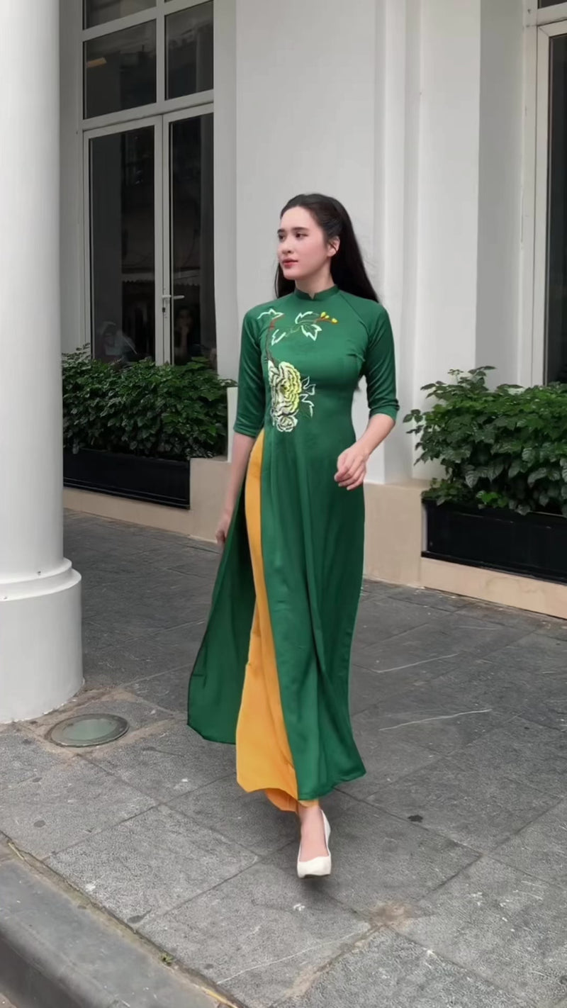 Amazon.com: A34 Ao dai Vietnam Vietnamese Traditional Ao Dai