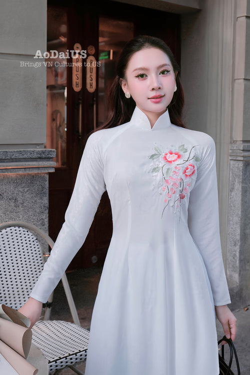 Dao Hoa Traditional Vietnamese Ao Dai Set