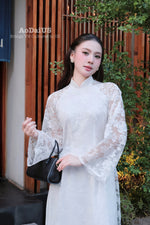 Pure Grace Lace Traditional Vietnamese Ao Dai No Pants