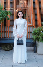 Pure Grace Lace Traditional Vietnamese Ao Dai No Pants