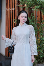 Pure Grace Lace Traditional Vietnamese Ao Dai No Pants