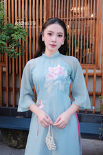 Thanh Yen Lotus Modern Vietnamese Ao Dai Set