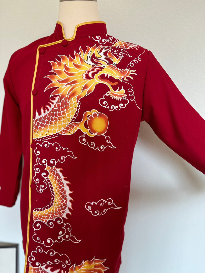 Dragon Hand-Paint Ao Dai Men | Vietnamese traditional Ao Dai For Men | Men Dress | Ao Dai For Groomsmen | Áo Dài Nam