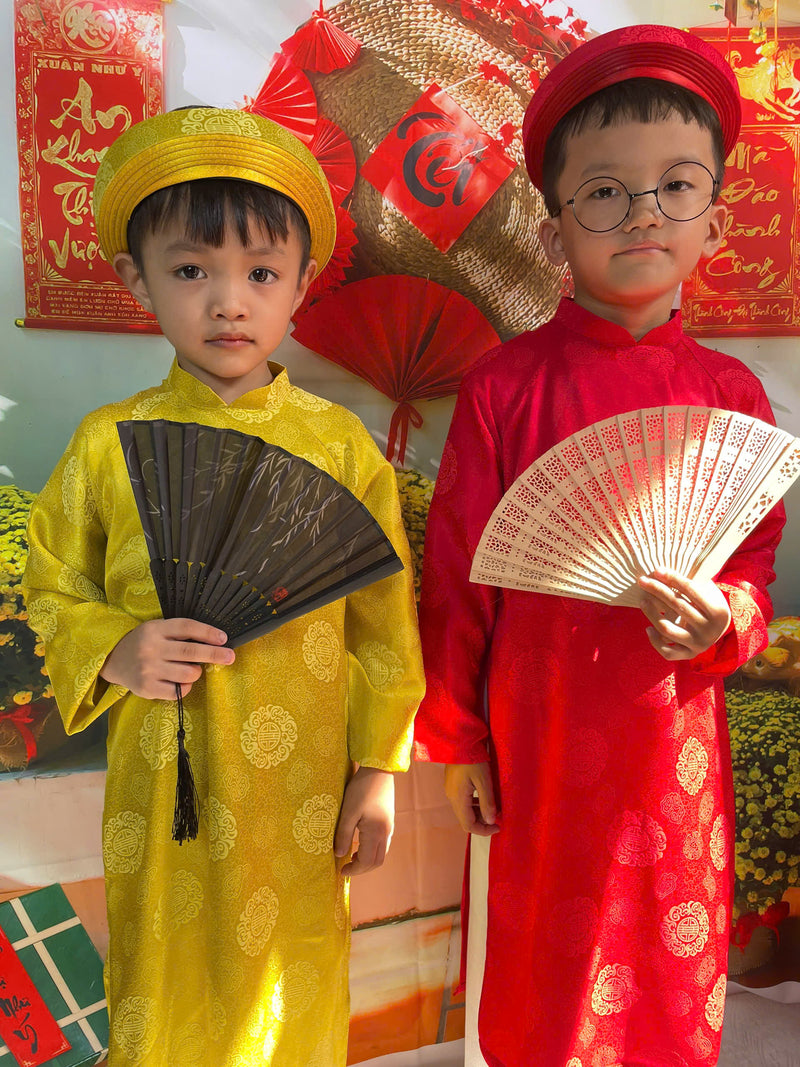 Traditional Ao Dai For Kid- Unisex | Áo Dài Bé Trai | Vietnamese Ao Dai For Tet