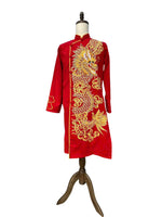 Red Dragon Embroidered Ao Dai For Men | Men Dress | Men's Ao Dai For Wedding | Áo Dài Nam