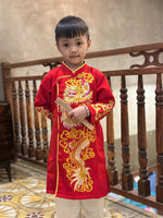 Boy Dress | Dragon Embroidered Ao Dai For Boys | Áo Dài Bé Trai