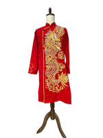 Red Dragon Embroidered Ao Dai For Men | Men Dress | Men's Ao Dai For Wedding | Áo Dài Nam