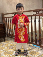 Boy Dress | Dragon Embroidered Ao Dai For Boys | Áo Dài Bé Trai