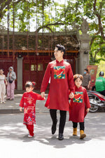 Dress For Boys | Áo Dài Bé Trai | Printed Bird Ao Dai For Son