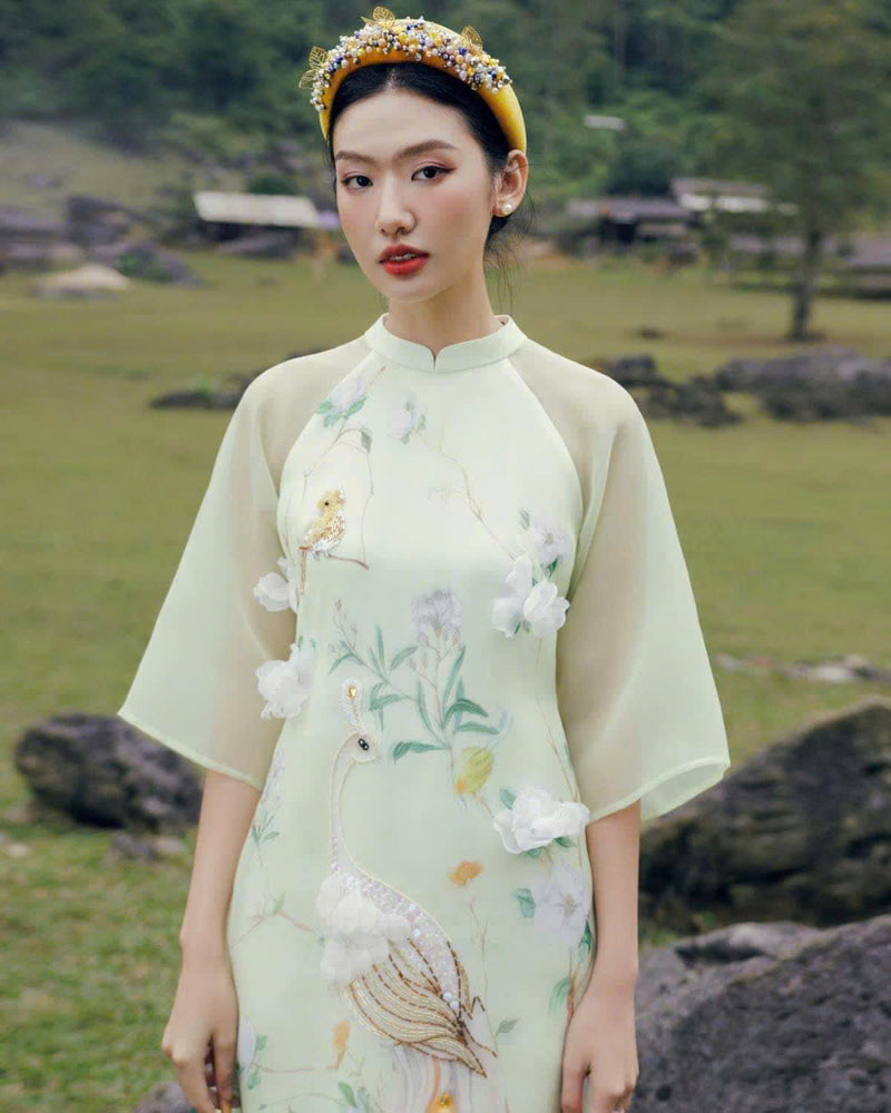 Vietnamese Modernized Dress | Luxury Ao Dai For Special Event