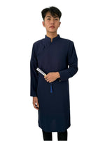 Men Dress | Red\ Navy Blue Đủi Silk Ao Dai For Men | Áo Dài Nam