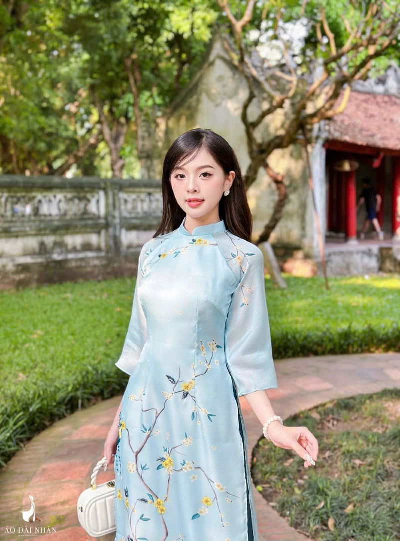 Pre-made Blue Modernized Ao Dai | Ao Dai Wedding | Ao Dai For Woman | Áo Dài Cách Tân ( VNQ)