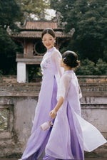 Purple Sparkle Modern Ao Dai | Matching Ao Dai Mom & Daughter | Áo Dài Đôi Mẹ Và Bé | Ao Dai Tet 2025