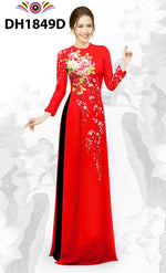 3D Printed Ao Dai For Women | Vietnamese Ao Dai | Áo Dài Truyền Thống- Round neck