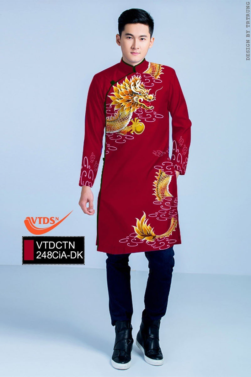 3D Dragon Pattern Ao Dai For  Men | Traditional Ao Dai For Men | Men Dress | Áo Dài Nam