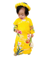 Yellow Girl Dress | Áo Dài Bé gái | Baby Girl's Ao Dai | Ao Dai Tết