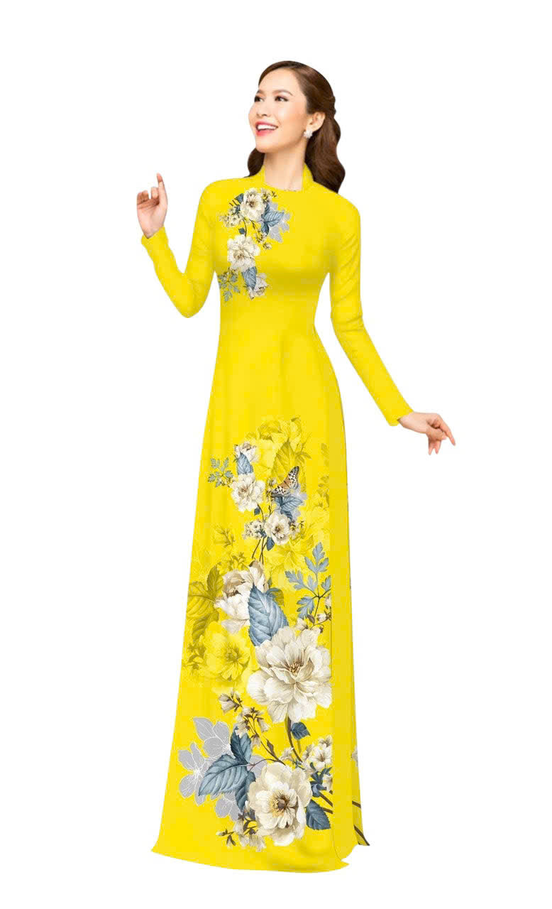 3D Printed Ao Dai For Women | Vietnamese Ao Dai - Traditional Collar