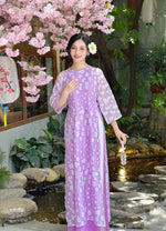 Lavender Bloom Ao Dai  | Áo Dài Hương Giang | Modern Ao Dai E25