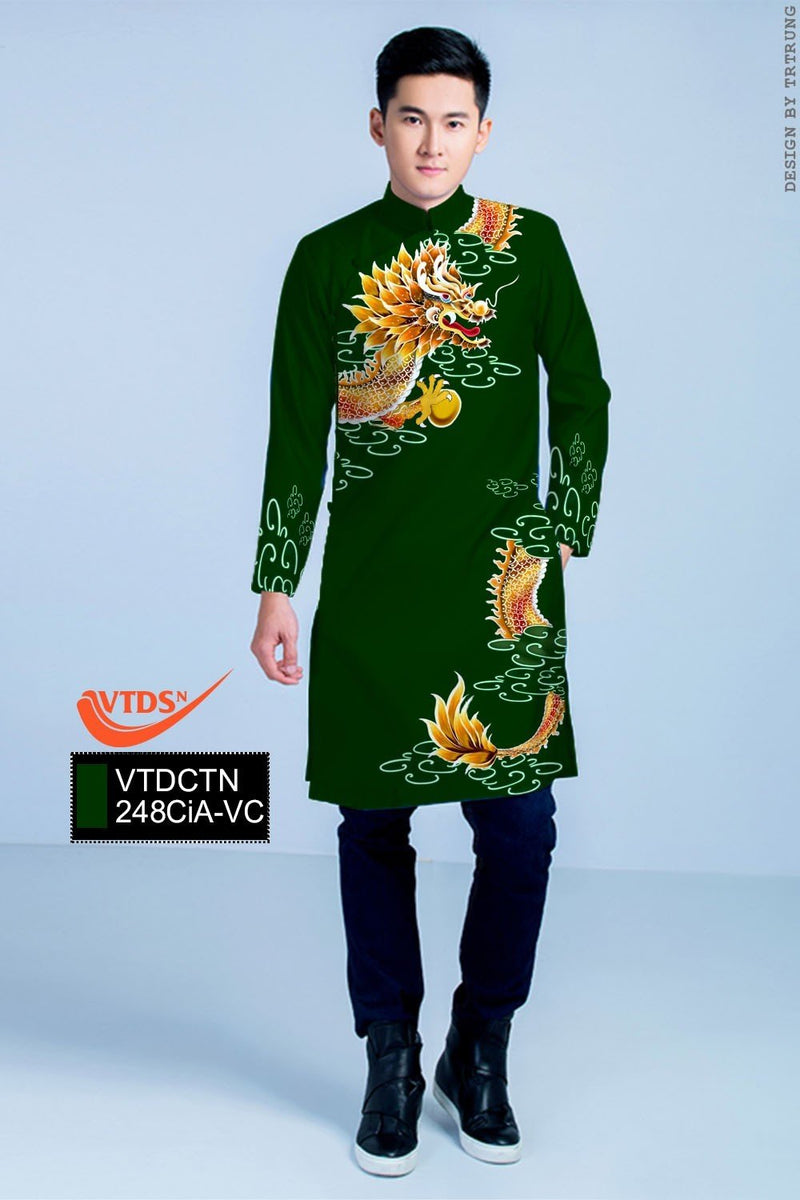 3D Dragon Pattern Ao Dai For  Men | Traditional Ao Dai For Men | Men Dress | Áo Dài Nam