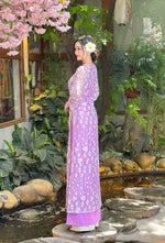 Lavender Bloom Ao Dai  | Áo Dài Hương Giang | Modern Ao Dai E25