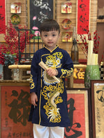 Boy Dress | Dragon Embroidered Ao Dai For Boys | Áo Dài Bé Trai