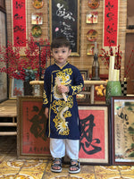 Boy Dress | Dragon Embroidered Ao Dai For Boys | Áo Dài Bé Trai