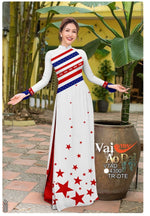 The American Flag Ao Dai | 3D Printed Ao Dai | Áo Dài In Hoạ Tiết