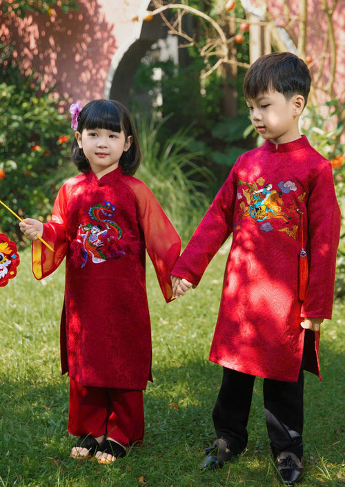 Lac Hong Matching Family Ao Dai | Áo Dài Gia Đình