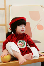 Red Velvet Girl Dress | Áo Dài Bé gái