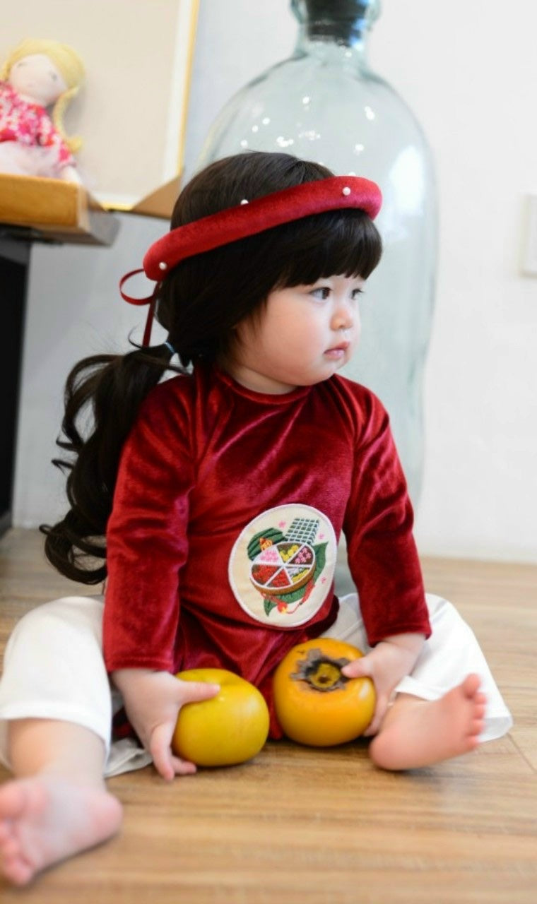 Red Velvet Girl Dress | Áo Dài Bé gái