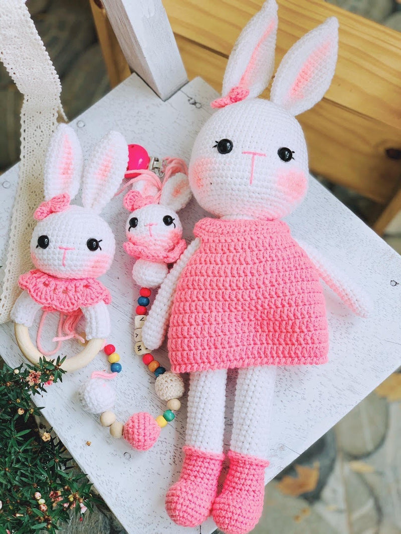 Crochet Bunny Toy Set