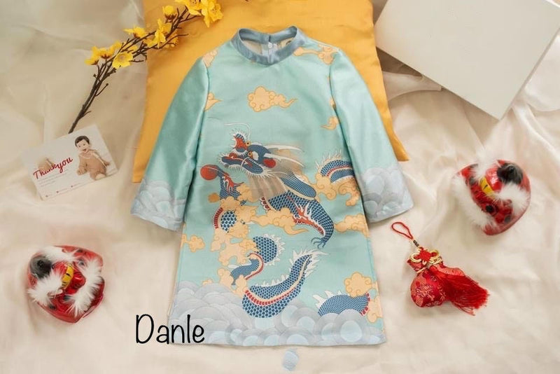 3D Dragon Ao Dai Kid | Dress For Boys | Áo Dài Bé Trai E36