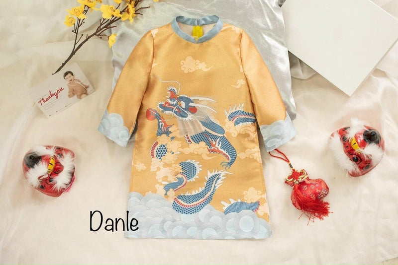 3D Dragon Ao Dai Kid | Dress For Boys | Áo Dài Bé Trai E36