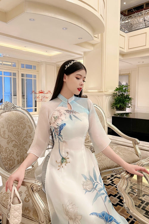 Lotus Vietnamese Modernized Dress | Áo Dài Cách Tân A10